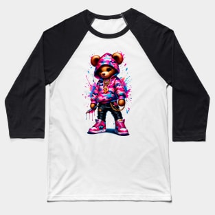 Pink Camo Girl Bear Baseball T-Shirt